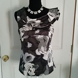 New York & Company Satin print top